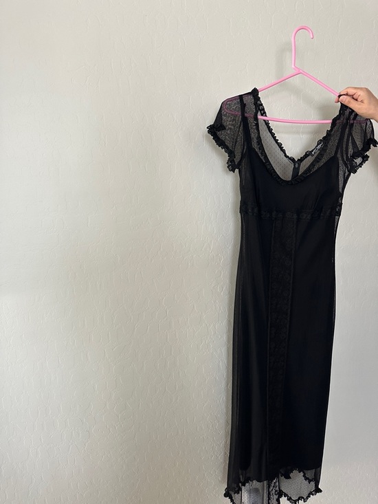 Betsey Johnson Other - Betsey Johnson Black Sheer Lace Trim Chemise
